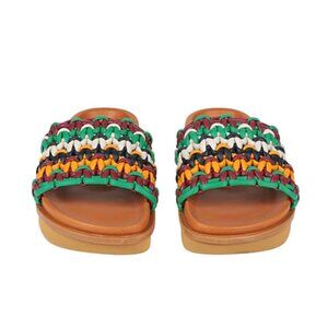 CHLOÉ Multicolor Woven Sandals Size 42